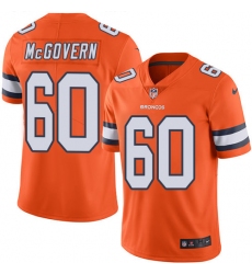 Youth Nike Denver Broncos #60 Connor McGovern Limited Orange Rush Vapor Untouchable NFL Jersey