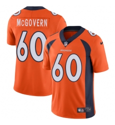 Youth Nike Denver Broncos #60 Connor McGovern Orange Team Color Vapor Untouchable Limited Player NFL Jersey