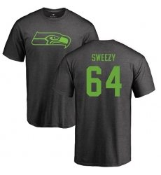 NFL Nike Seattle Seahawks #64 J.R. Sweezy Ash One Color T-Shirt
