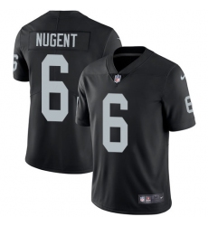 Youth Nike Oakland Raiders #6 Mike Nugent Black Team Color Vapor Untouchable Elite Player NFL Jersey