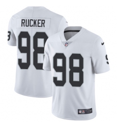 Men's Nike Oakland Raiders #98 Frostee Rucker White Vapor Untouchable Limited Player NFL Jersey