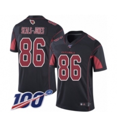 Men's Arizona Cardinals #86 Ricky Seals-Jones Limited Black Rush Vapor Untouchable 100th Season Football Jersey