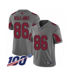 Youth Arizona Cardinals #86 Ricky Seals-Jones Limited Silver Inverted Legend 100th Season Football Jersey