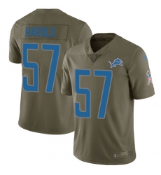 Youth Nike Detroit Lions #57 Eli Harold Limited Olive 2017 Salute to Service NFL Jersey