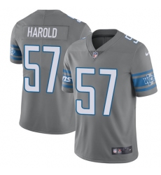 Youth Nike Detroit Lions #57 Eli Harold Limited Steel Rush Vapor Untouchable NFL Jersey