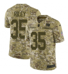Youth Nike New York Giants #35 Curtis Riley Limited Camo 2018 Salute to Service NFL Jersey