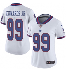 Women's Nike New York Giants #99 Mario Edwards Jr Limited White Rush Vapor Untouchable NFL Jersey