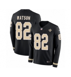 Men's Nike New Orleans Saints #82 Benjamin Watson Limited Black Therma Long Sleeve NFL Jersey