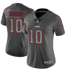 Women's Nike New England Patriots #10 Josh Gordon Gray Static Vapor Untouchable Limited NFL Jersey