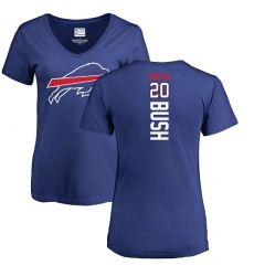 NFL Women's Nike Buffalo Bills #20 Rafael Bush Royal Blue Backer T-Shirt