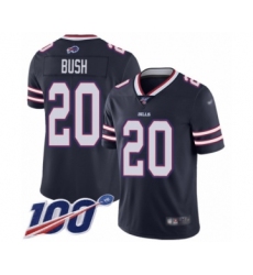 Youth Buffalo Bills #20 Rafael Bush Limited Navy Blue Inverted Legend 100th Season Football Jersey