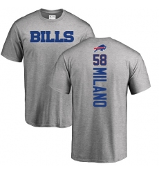 NFL Nike Buffalo Bills #58 Matt Milano Ash Backer T-Shirt