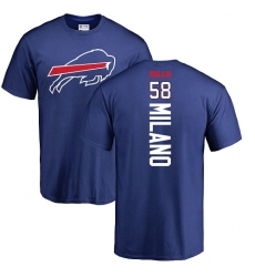 NFL Nike Buffalo Bills #58 Matt Milano Royal Blue Backer T-Shirt