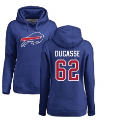NFL Women's Nike Buffalo Bills #62 Vladimir Ducasse Royal Blue Name & Number Logo Pullover Hoodie