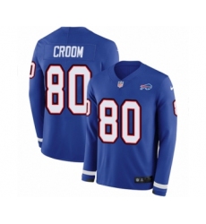 Men's Nike Buffalo Bills #80 Jason Croom Limited Royal Blue Therma Long Sleeve NFL Jersey