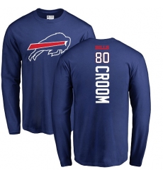 NFL Nike Buffalo Bills #80 Jason Croom Royal Blue Backer Long Sleeve T-Shirt