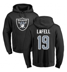 NFL Nike Oakland Raiders #19 Brandon LaFell Black Name & Number Logo Pullover Hoodie