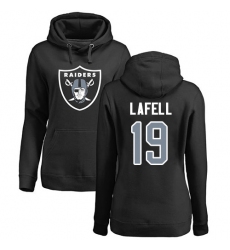 NFL Women's Nike Oakland Raiders #19 Brandon LaFell Black Name & Number Logo Pullover Hoodie