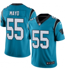 Men's Nike Carolina Panthers #55 David Mayo Blue Alternate Vapor Untouchable Limited Player NFL Jersey