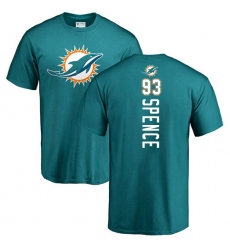 NFL Nike Miami Dolphins #93 Akeem Spence Aqua Green Backer T-Shirt