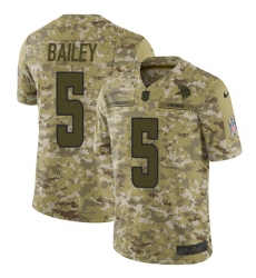 Youth Nike Minnesota Vikings #5 Dan Bailey Limited Camo 2018 Salute to Service NFL Jersey