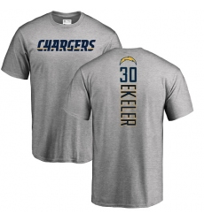 NFL Nike Los Angeles Chargers #30 Austin Ekeler Ash Backer T-Shirt
