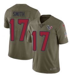 Youth Nike Houston Texans #17 Vyncint Smith Limited Olive 2017 Salute to Service NFL Jersey