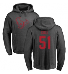 NFL Nike Houston Texans #51 Dylan Cole Ash One Color Pullover Hoodie