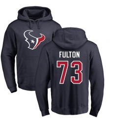 NFL Nike Houston Texans #73 Zach Fulton Navy Blue Name & Number Logo Pullover Hoodie