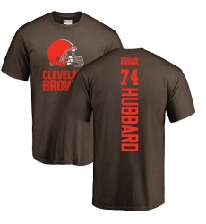 NFL Nike Cleveland Browns #74 Chris Hubbard Brown Backer T-Shirt