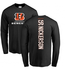 NFL Nike Cincinnati Bengals #56 Hardy Nickerson Black Backer Long Sleeve T-Shirt