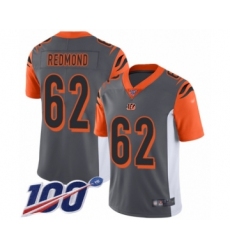 Youth Cincinnati Bengals #62 Alex Redmond Limited Silver Inverted Legend 100th Season Football Jersey