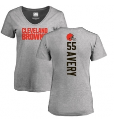 NFL Women's Nike Cleveland Browns #55 Genard Avery Ash Backer V-Neck T-Shirt