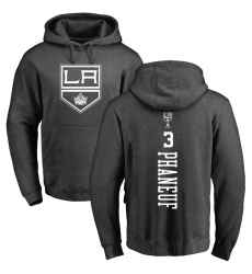 NHL Adidas Los Angeles Kings #3 Dion Phaneuf Charcoal One Color Backer Pullover Hoodie