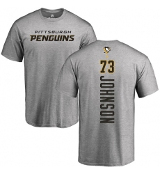 NHL Adidas Pittsburgh Penguins #73 Jack Johnson Ash Backer T-Shirt