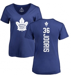 NHL Women's Adidas Toronto Maple Leafs #36 Josh Jooris Royal Blue Backer T-Shirt