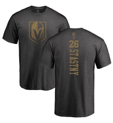 NHL Adidas Vegas Golden Knights #26 Paul Stastny Charcoal One Color Backer T-Shirt
