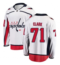 Youth Washington Capitals #71 Kody Clark Fanatics Branded White Away Breakaway NHL Jersey