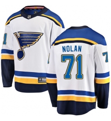Men's St. Louis Blues #71 Jordan Nolan Fanatics Branded White Away Breakaway NHL Jersey