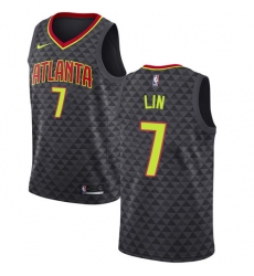 Women's Nike Atlanta Hawks #7 Jeremy Lin Swingman Black NBA Jersey - Icon Edition