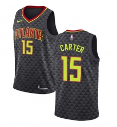 Women's Nike Atlanta Hawks #15 Vince Carter Swingman Black NBA Jersey - Icon Edition