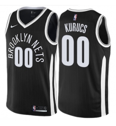 Women's Nike Brooklyn Nets #00 Rodions Kurucs Swingman Black NBA Jersey - City Edition