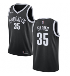 Men's Nike Brooklyn Nets #35 Kenneth Faried Swingman Black NBA Jersey - Icon Edition