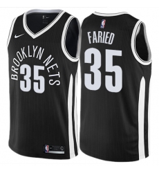 Women's Nike Brooklyn Nets #35 Kenneth Faried Swingman Black NBA Jersey - City Edition