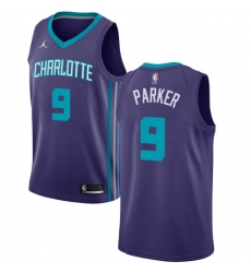 Women's Nike Jordan Charlotte Hornets #9 Tony Parker Swingman Purple NBA Jersey Statement Edition