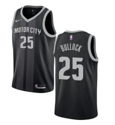Youth Nike Detroit Pistons #25 Reggie Bullock Swingman Black NBA Jersey - City Edition