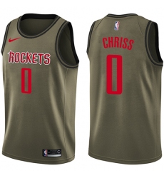 Youth Nike Houston Rockets #0 Marquese Chriss Swingman Green Salute to Service NBA Jersey