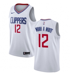 Women's Nike Los Angeles Clippers #12 Luc Mbah a Moute Swingman White NBA Jersey - Association Edition