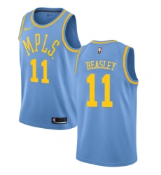 Women's Nike Los Angeles Lakers #11 Michael Beasley Swingman Blue Hardwood Classics NBA Jersey