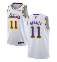 Youth Nike Los Angeles Lakers #11 Michael Beasley Swingman White NBA Jersey - Association Edition